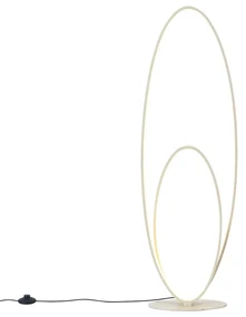 Lampă de podea de design bej, incl. LED, cu dimmer în 3 trepte - Boomerang