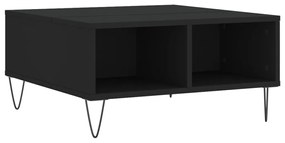 827037 vidaXL Masă de cafea, negru, 60x60x30 cm, lemn compozit