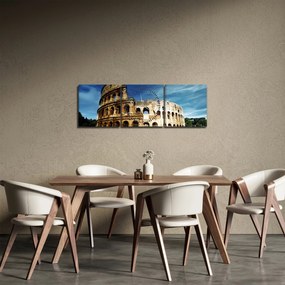 Tablou - Colosseum din Roma, Italia (cu ceas) (90x30 cm)