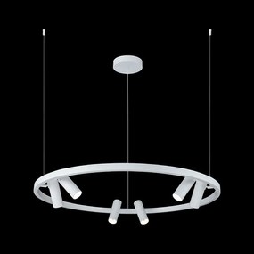 Lustra LED cu spoturi directionabile Satellite alba