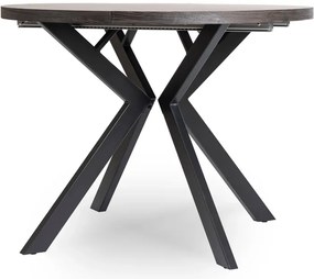 JAKS Masă rotundă extensibilă 90 - 190 cm negru Lugo