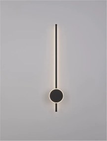 Aplica LED design modern minimalist CLOCK neagra