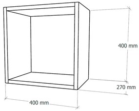 Boxie dulap de perete deschis 40x40x27 cm albastru petrol