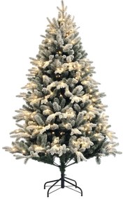 HOMCOM Brad de Crăciun Artificial cu 200 luminițe LED, 793 Ramuri, Crengi Pliabile și Bază Pliabilă, Ø116x180 cm, Verde | Aosom Romania