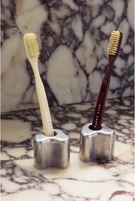 Suport pentru periuța de dinți argintiu din metal Mis – noo.ma