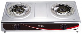 Aragaz dublu Oliver Voltz OV51454BD, 6.9 kWh, 30 mbar, Aprindere automata, 2 suport fonta, Inox