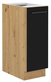 Zondo Dulap inferior de bucătărie Meriel 30 D CARGO (negru + Stejar artisan). 1034000