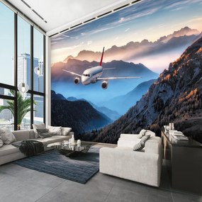 Fototapet - Avion în panoramă (147x102 cm)