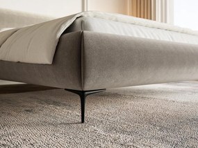 Pat matrimonial 140 cm Rirri 140B (cu somieră) (crem + negru). 1099917