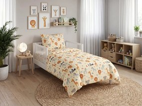 Lenjerie de pat din bumbac creponat pentru patut Renforce ANIMORA colorat Dimensiune lenjerie de pat: 45 x 65 cm | 90 x 140 cm