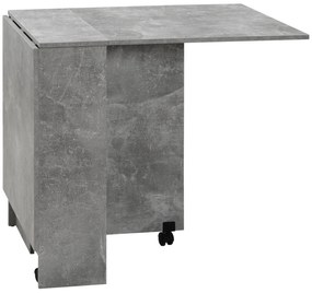 HOMCOM Masă Pliabilă din Lemn cu Roți, pentru 4-6 Persoane, 75x140x75 cm, Gri | Aosom Romania