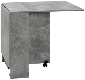 HOMCOM Masă Pliabilă din Lemn cu Roți, pentru 4-6 Persoane, 75x140x75 cm, Gri | Aosom Romania