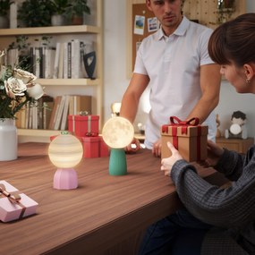 Set de lămpi de birou HOMCOM în stil planetar, tricolor, USB, material plastic, Alb | Aosom Romania