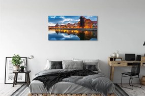 Tablouri canvas clădiri fluviale Gdańsk