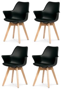 Set de scaune de sufragerie CT-771 BK, 4 buc