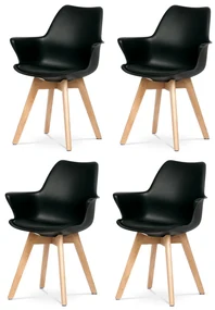 Set de scaune de sufragerie CT-771 BK, 4 buc.