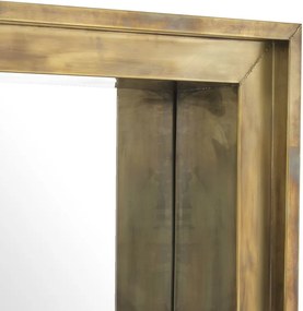 Oglinda decorativa design LUX din otel finisaj alama vintage Magenta 100x100cm 113612 HZ