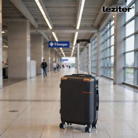 TraveLux Urban III gurulós bőrönd szett fekete