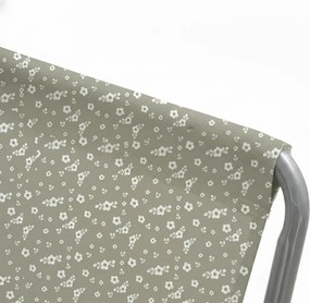 Sezlong pliabil de plaja SAND FLOWERS, verde