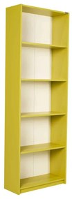 Biblioteca Adore Modern, 5 rafturi, Verde, 64x182x26 cm