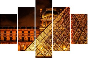 Tablou cu Louvre la Pris (150x105 cm)