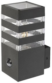 Aplica cu senzor de miscare pentru iluminat exterior design modern IP44 Ankara antracit