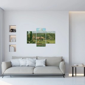 Tablou - Camille Pissarro, Landscape at Les Pâtis, Pontoise, reproducere (90x60 cm)