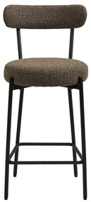 Taburet de bar Badalona, taburet, maro, picioare negre