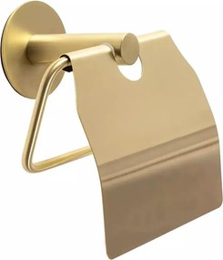 Suport hartie igienica Rea 322219B cu protectie finisaj auriu periat