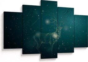 Tablou - Cerb magic noaptea (150x105 cm)