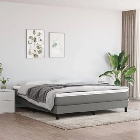 Saltea de pat cu arcuri, gri inchis, 160x200x20 cm, textil Morke gra, 160 x 200 cm