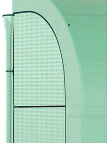 Outsunny Sera, Sera de gradina cu acoperire din plastic, rezistenta la UV, 3 etaje, Usi cu fermoar, Verde | Aosom Romania