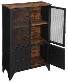 Comodă FIRA negru/maro