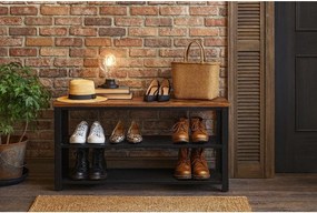 Pantofar negru din oțel 80x45x30 cm Arne – Bonami Essentials