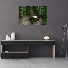 Tablou - lumânare de Crăciun (90x60 cm)