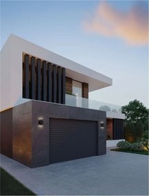 Aplica exterior cu iluminat sus si jos LED IP65 PASSO negru