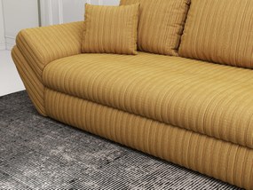 Canapea extensibilă dumonde cu ladă de depozitare si sezut confortabil din spuma high-density, Loana Ambience Mustar 250x100 cm