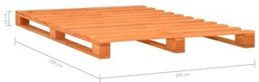Cadru de pat din paleti, maro, 200x200 cm, lemn masiv de pin Maro, 200 x 200 cm
