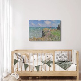 Tablou - Claude Monet, Cliff Walk at Pourville, reproducere (90x60 cm)