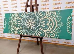 Tablou Mandala pe un fundal turcoaz