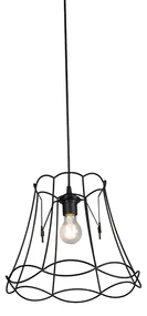 Lampă suspendată retro neagră 35 cm - Granny Frame