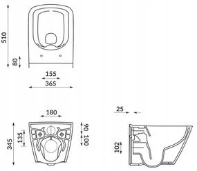 Cersanit S701-405-ECO - Vas WC suspendat CITY cu capac, ceramică, alb