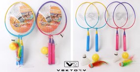 Set badminton pentru copii cu 3 mingi - VEKTORY SPORT