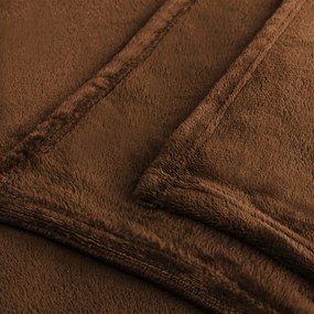 Pătură din microfibră DecoKing Mic, 70 x 150 cm, maro