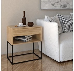 Noptieră Autor (stejar artisan + negru) . 1116236