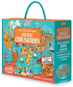 CUNOASTE SI EXPLOREAZA - PUZZLE CIVILIZATII ANTICE (200 PIESE) - SASSI (978-88-303-0913-5)