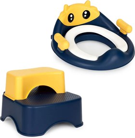 Toaletă cu scări și platformă