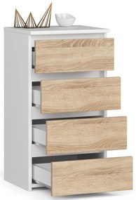 Comodă Cipriano II (alb + stejar sonoma). 1071276