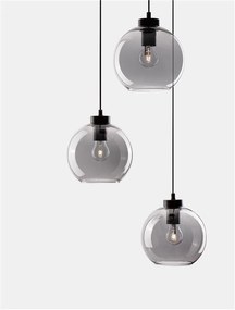 Lustra cu 3 pendule modern PALMER fumuriu