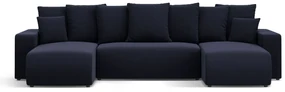Coltar extensibil Jini in forma de U cu 5 locuri, colt reversibil si tapiterie din tesatura structurala